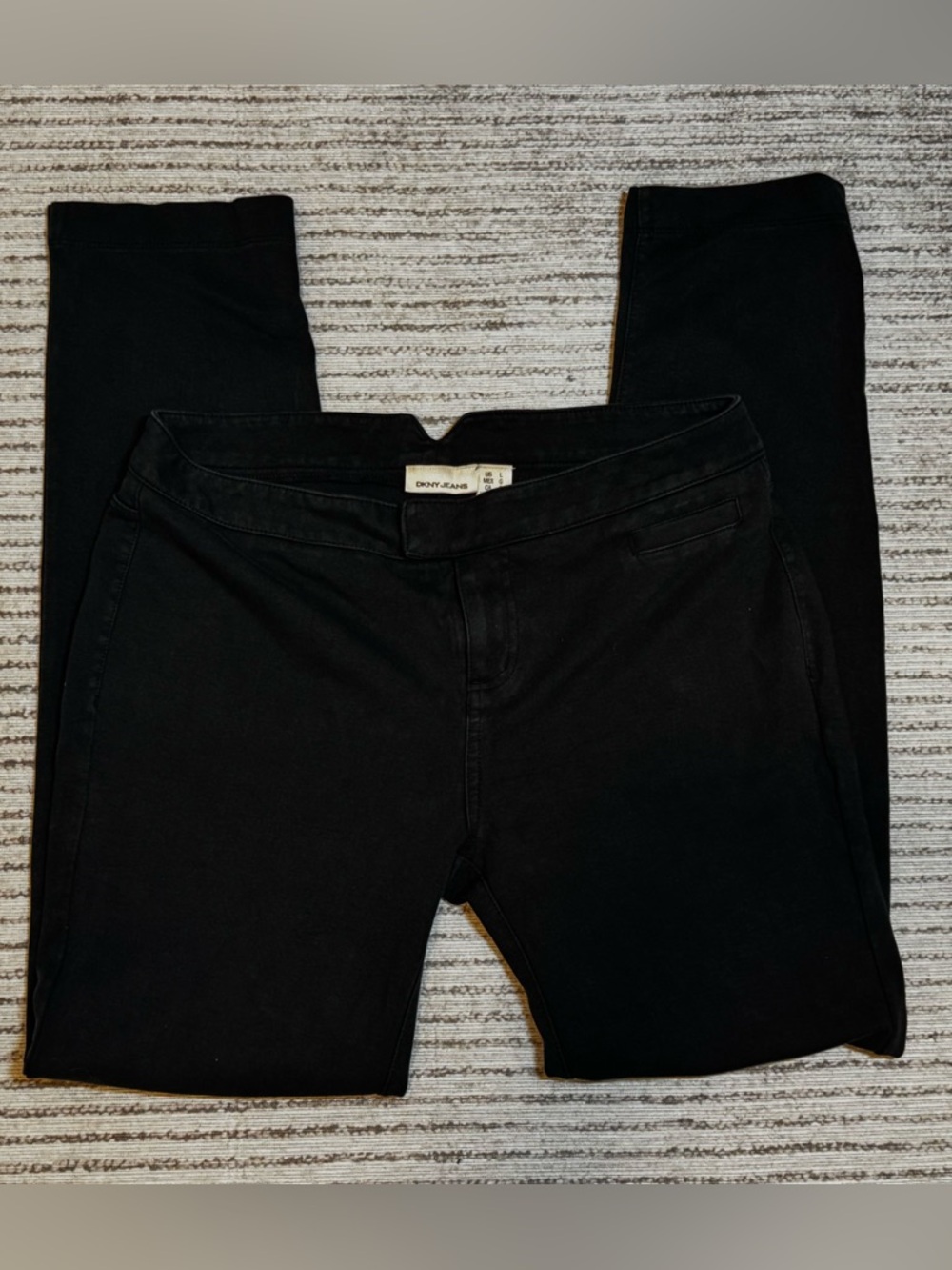 DKNY Womens Black Pants Size Large Stretch‎ Casual Work Office